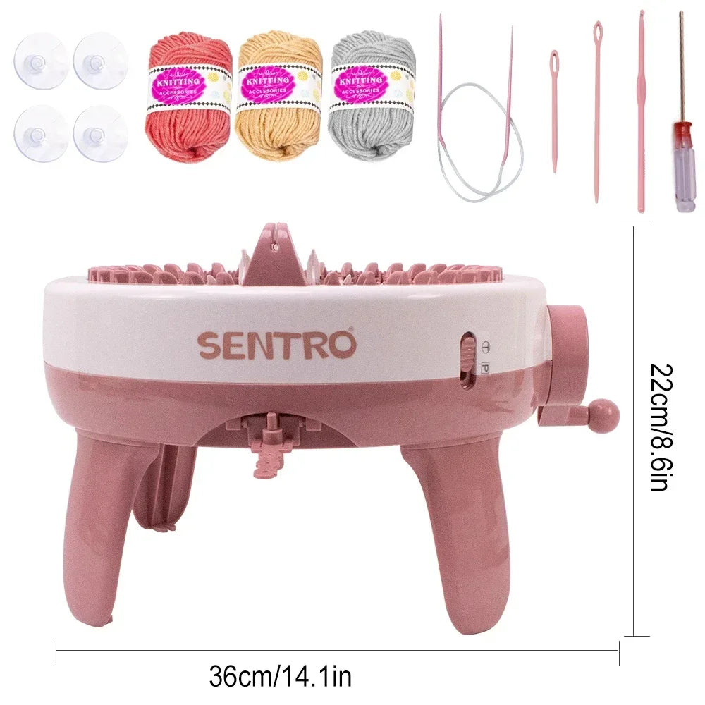 Sentro 22/40/48 Needles Hand Knitting Machine Kit DIY Scarves Hats Sweaters and Socks Ideal for Adults and Kids with Row Counter