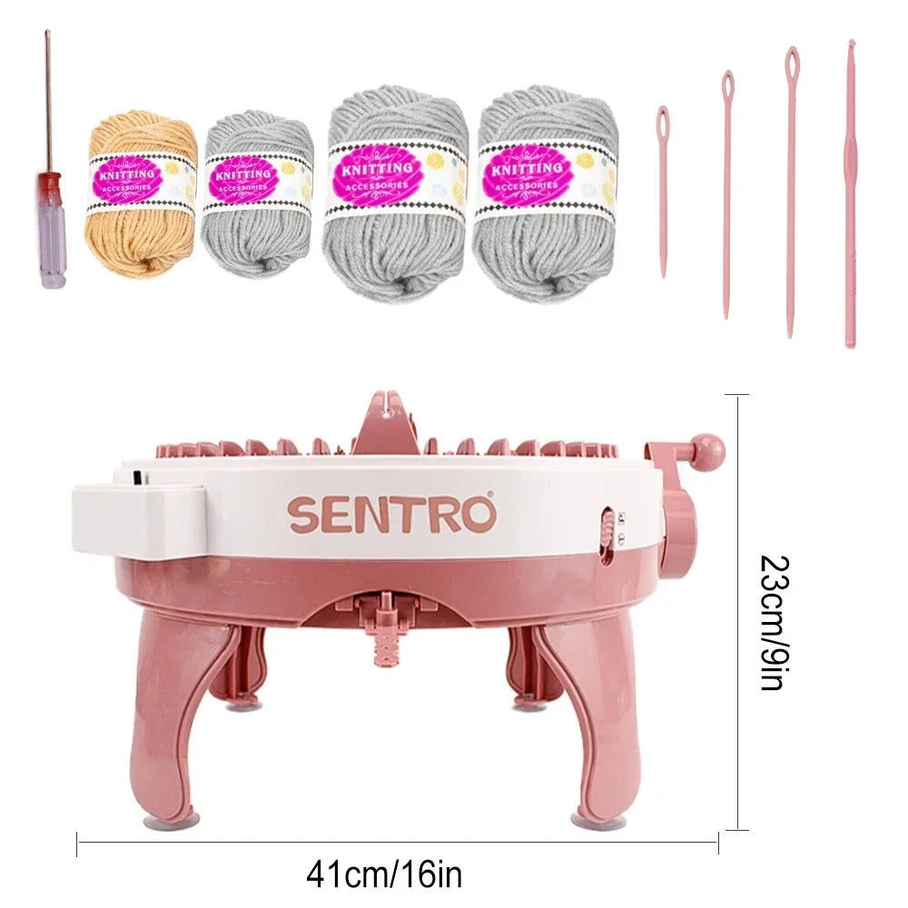 Sentro 22/40/48 Needles Hand Knitting Machine Kit DIY Scarves Hats Sweaters and Socks Ideal for Adults and Kids with Row Counter